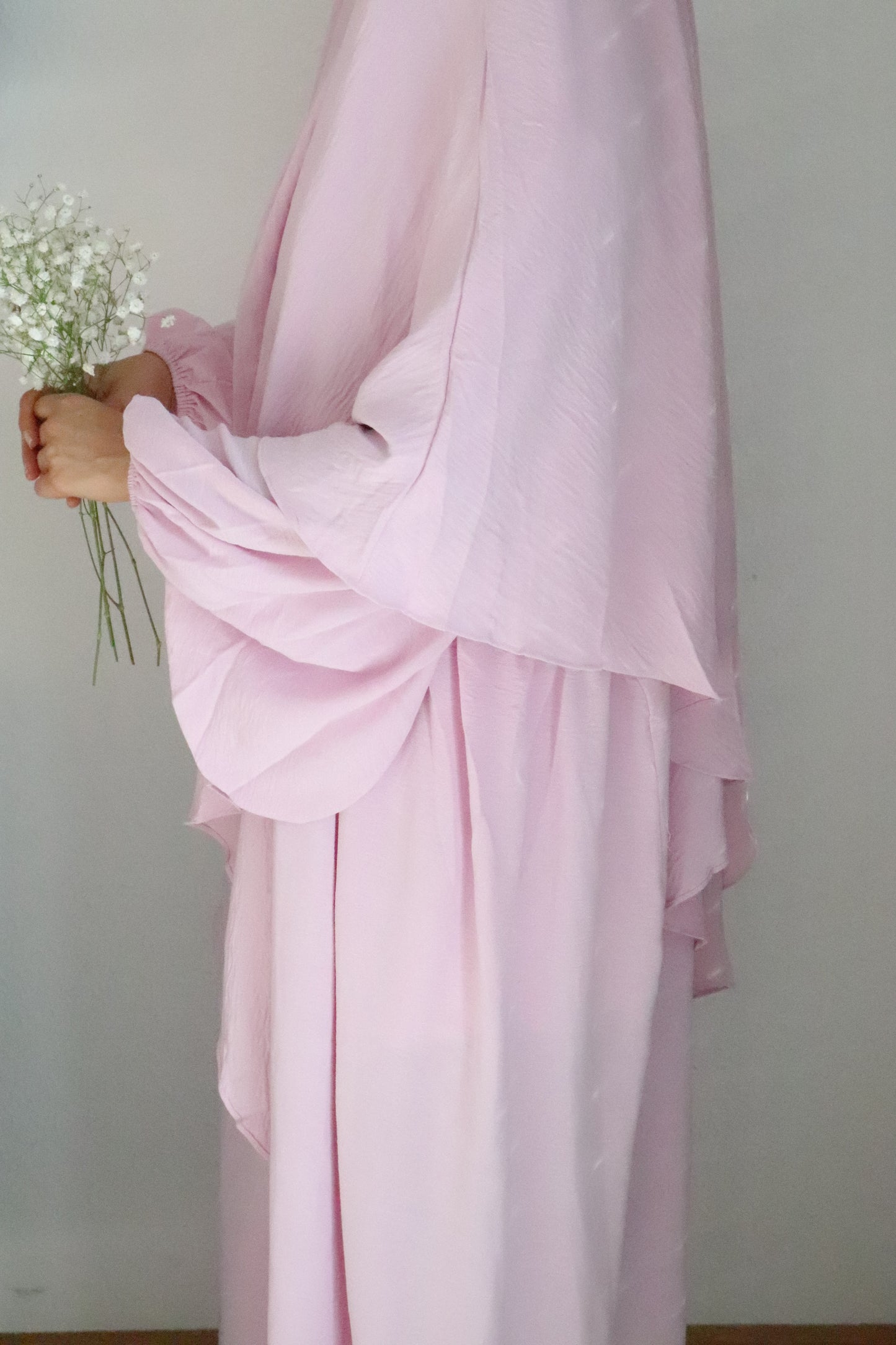 ABAYA LIGHT PINK SET